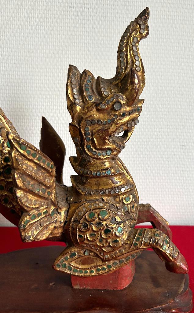 Rare Dragon Mandalay de Birmanie en Bois Fin 19ème Siècle, Antiquités & Art, Art | Art non-occidental, Enlèvement ou Envoi