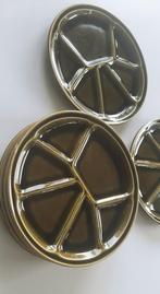 Set  6 vintage fondueborden. Groen, Ophalen, Zo goed als nieuw