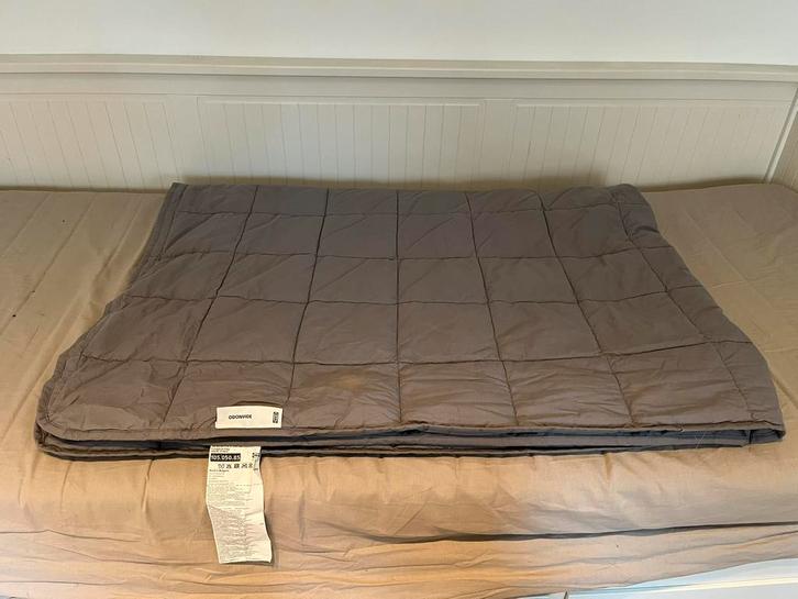 Verzwaringsdeken 8kg, Maison & Meubles, Chambre à coucher | Linge de lit, Comme neuf, Couverture ou Couette, Une personne, Gris