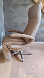 Relaxzetel beige leder, Ophalen, Zo goed als nieuw, Leer