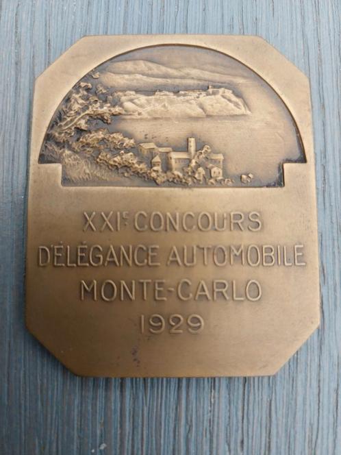 XXI Monte Carlo Concours D'Elegance - Automobiles plaque 192, Postzegels en Munten, Penningen en Medailles, Brons, Ophalen of Verzenden