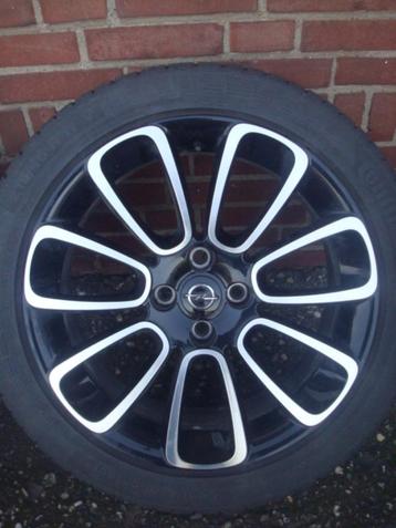 17 inch Origineel Opel Adam Black Velgen met Banden 4x100 beschikbaar voor biedingen