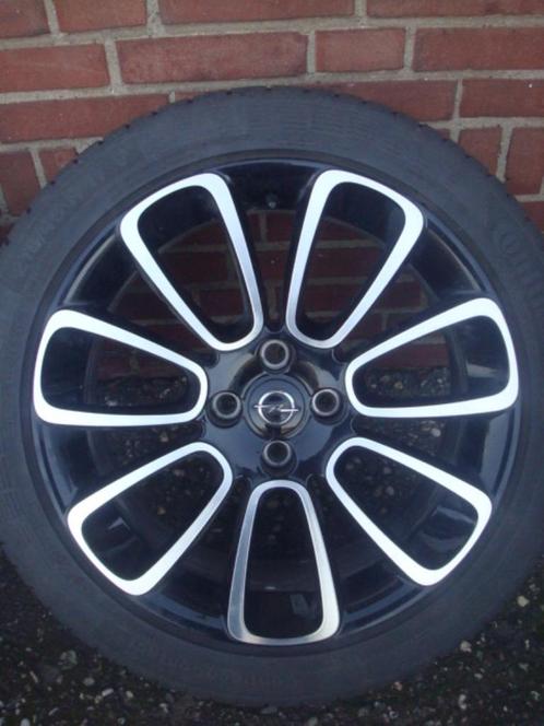 17 inch Origineel Opel Adam Black Velgen met Banden 4x100, Auto-onderdelen, Banden en Velgen, Band(en), 17 inch, Overige, Ophalen