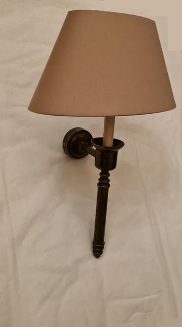 Grote toorts lamp appluque incl katoenen kap beschikbaar voor biedingen