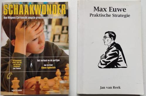 Euwe en Carlsen schaakboeken, Boeken, Hobby en Vrije tijd, Zo goed als nieuw, Overige onderwerpen, Geschikt voor kinderen, Ophalen of Verzenden