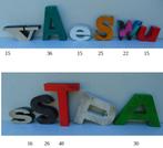 Lot van 24 metalen vintage reclame letters, Ophalen, Huis en Inrichting