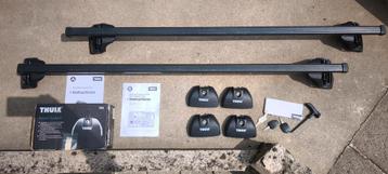 Barres de toit Thule Squarebar 122 cms + kit 753 + kit 4001, Autos : Divers, Porte-bagages, Enlèvement, Comme neuf