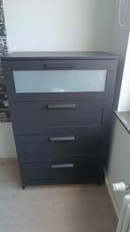 Commode 4 tiroirs, 3 ou 4 tiroirs, 25 à 50 cm, Comme neuf, Verre