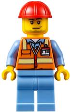 Lego figuur air050 Orange Safety Vest / B1, Ophalen of Verzenden, Zo goed als nieuw, Losse stenen, Lego
