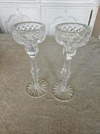2 kaarsenhouder in glas, Antiek en Kunst, Ophalen, Glas