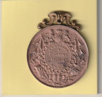 très ancienne médaille de Léopold II, de 1888 par Fès