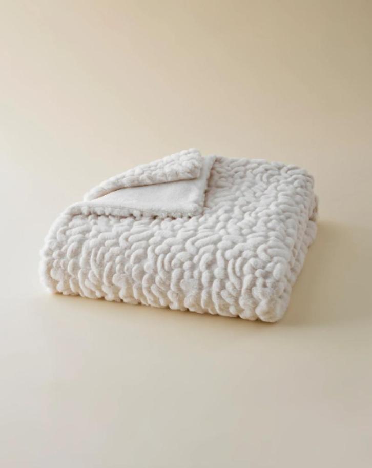 Plaids Cocooning Galet gris fleece deken/plaid NIEUW, Huis en Inrichting, Woonaccessoires | Plaids en Woondekens, Nieuw, Verzenden