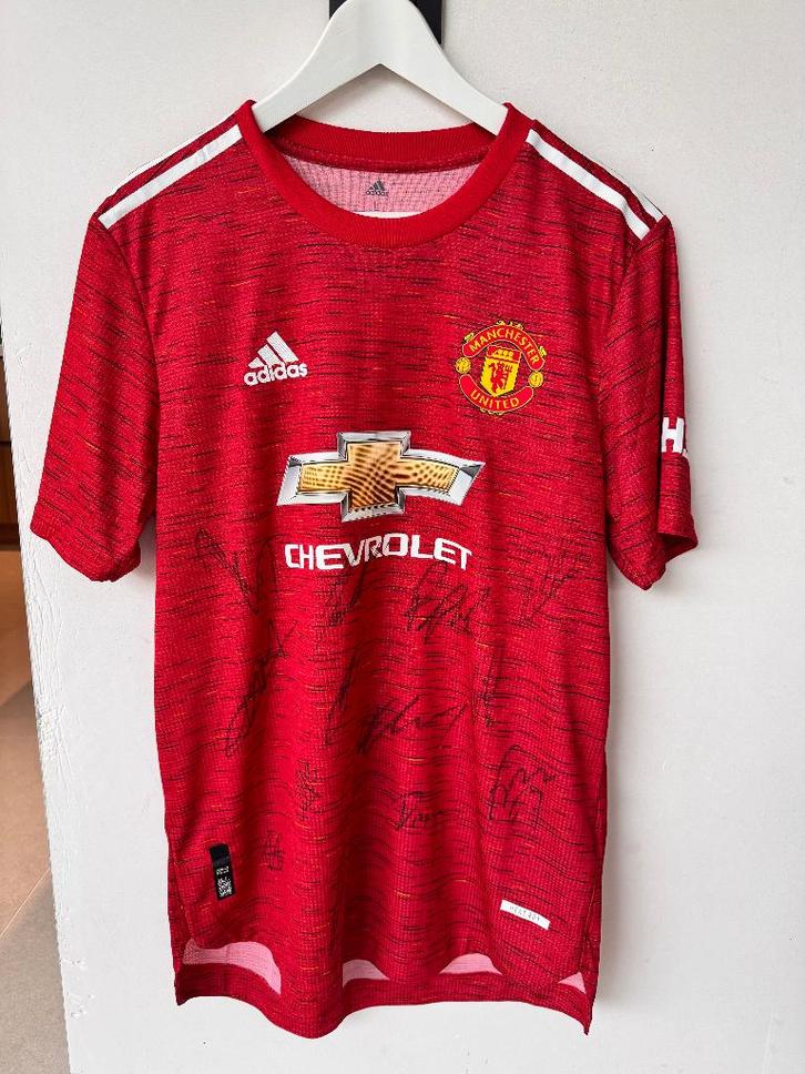 Origineel Manshester United 2020/21 gesigneerd shirt met COA, Verzamelen, Sportartikelen en Voetbal, Nieuw, Shirt, Ophalen of Verzenden