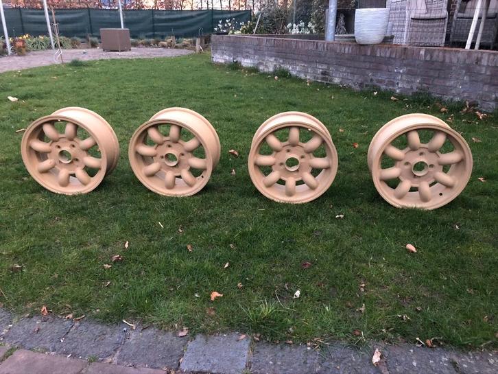 oldtimer GB/minilite wielen 8 spaak 6J 14 Steek 98mm ET 26,5, Auto-onderdelen, Banden en Velgen, Velg(en), 14 inch, Personenwagen