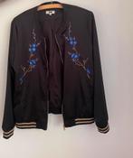 Zwart vestje met mooi blauw borduursel, WE, Blauw, Maat 42/44 (L), Ophalen of Verzenden, Jasje