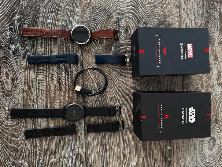 Garmin legacy Saga Darth Vader / First Avengers, Handtassen en Accessoires, Sporthorloges, Gebruikt, iOS, Zwart, Afstand, Calorieverbanding