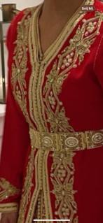 Rood met goud Marokkaanse jurk / takchita, Kleding | Dames, Gelegenheidskleding, Maat 38/40 (M), Zo goed als nieuw, Ophalen, Overige typen