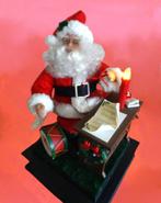 Kerstman met muziek, kaarsje brandt. Vintage, Diversen, Ophalen of Verzenden, Gebruikt