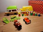 Vintage fisherprice kampeerwagen, poppetjes en auto, Ophalen of Verzenden, Zo goed als nieuw