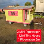 4 Pipowagen nieuw Tiny House woonwagen Roulotte caravan tuin, Ophalen of Verzenden, Zo goed als nieuw, Tuinhuis