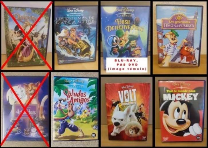 DISNEY & PIXAR - Films animés ☻ dvd ▬ blu-ray, Cd's en Dvd's, Dvd's | Tekenfilms en Animatie, Gebruikt, Boxset, Ophalen of Verzenden