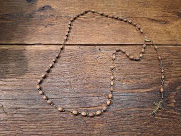 oude bruine houten paternoster, begin 1900 beschikbaar voor biedingen