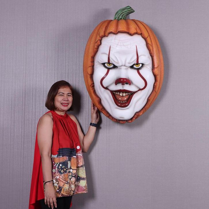 Haloween Clown Scary Wall Decor hoogte 96.5 cm, Huis en Inrichting, Woonaccessoires | Wanddecoraties, Nieuw, Ophalen