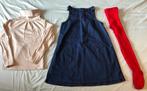Lot vêtements fille 110 / 5 ans robe, t-shirt et collants, Meisje, Ophalen of Verzenden, Zo goed als nieuw, Setje