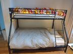 donkergrijs metalen stapelbed 140/90x200, Ophalen, Minder dan 160 cm, 140 cm, Zo goed als nieuw