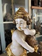 houten staande beeld "putte engel honing likkepot" 31 cm, Ophalen of Verzenden