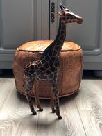 Lederen giraffe, Antiquités & Art, Art | Sculptures & Bois, Enlèvement ou Envoi