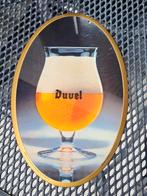 Duvel moortgat reclame bord 1985 in glascoide, Ophalen of Verzenden, Zo goed als nieuw, Duvel