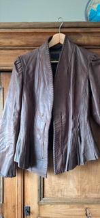 Chine Collection prachtige leren jas, Kleding | Dames, Ophalen, Gedragen, Maat 36 (S), Bruin