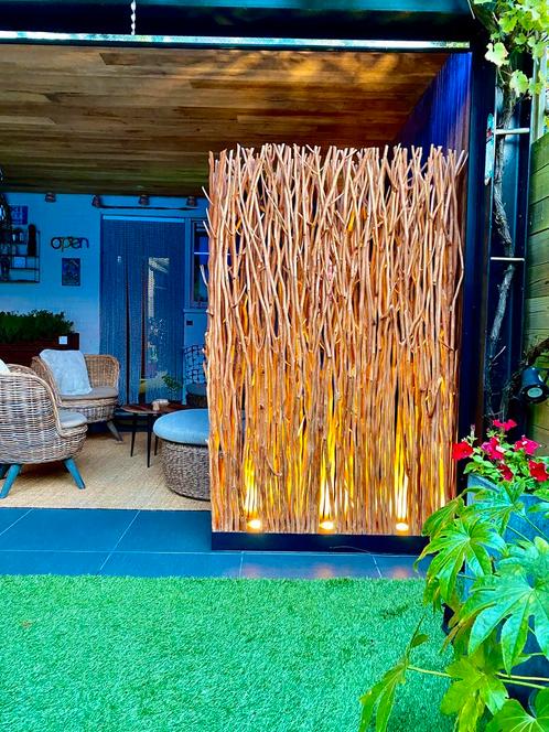 Houten scherm, Huis en Inrichting, Woonaccessoires | Overige, Zo goed als nieuw, Ophalen