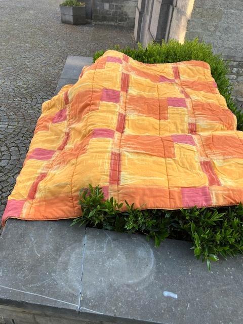 GEWATTEERDE SPREI BEDOVERTREK IN KATOEN 200 X 200 CM, Huis en Inrichting, Slaapkamer | Beddengoed, Gebruikt, Deken of Dekbed, Tweepersoons