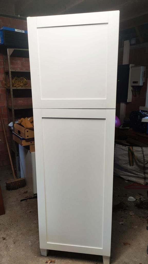 Witte kast Ikea Platsa Sannidal + extra element, Huis en Inrichting, Kasten | Kleerkasten, Zo goed als nieuw, Ophalen