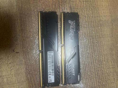 Barrette ram ddr4 fury Kingston (urgent), Computers en Software, RAM geheugen, Nieuw, Desktop, 16 GB, DDR4, Ophalen