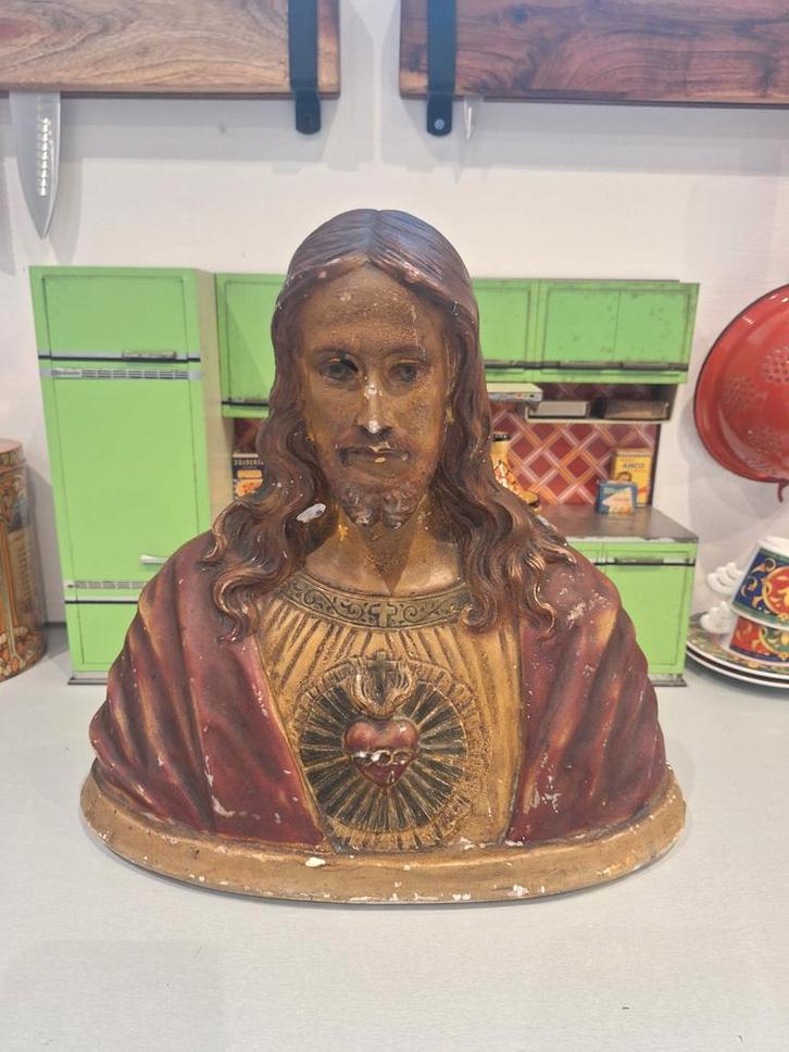 Gipsen Jezus Beeld, Antiek en Kunst, Antiek | Religieuze voorwerpen, Ophalen