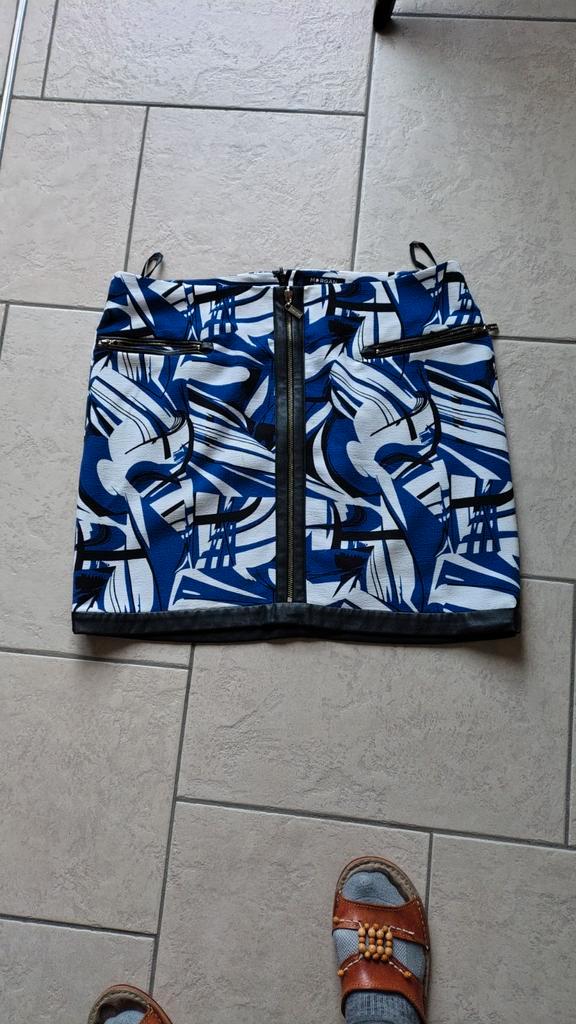 Rok wit/blauw "Morgan" maat 44, Kleding | Dames, Rokken, Zo goed als nieuw, Maat 42/44 (L), Overige kleuren, Boven de knie, Verzenden