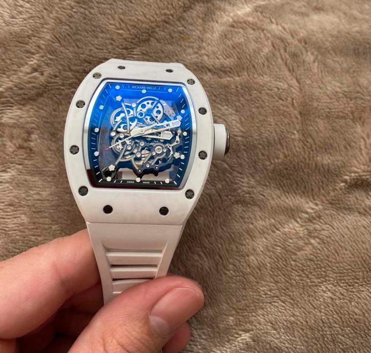 Richard Mille RM 055 Bubba Watson Edition Skeleton Dial, Handtassen en Accessoires, Horloges | Heren, Zo goed als nieuw, Ophalen of Verzenden