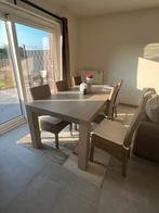 Eettafel met zes stoelen (weba) + salontafel, Huis en Inrichting, Ophalen, Gebruikt, Landelijk, 4 tot 6 stoelen
