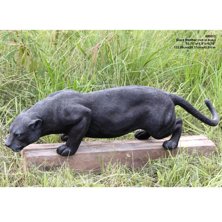 Black Panther – Zwarte Panter beeld Lengte 134 cm, Verzamelen, Dierenverzamelingen, Nieuw, Ophalen