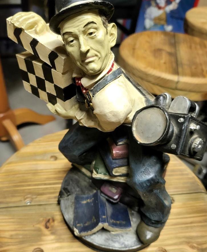 Laurel & Hardy beeld als cineast, Verzamelen, Beelden en Beeldjes, Zo goed als nieuw, Ophalen of Verzenden