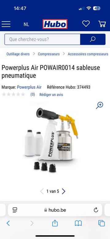 Sableuses pneumatique neuf, Enlèvement