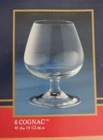 6 Cognacglazen Cristal d'Arques, Verzamelen, Nieuw, Kristal, Glas of Glazen, Ophalen of Verzenden