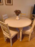 Ronde tafel + 5 stoelen, 100 à 150 cm, Quatre personnes, Rond, 100 à 150 cm