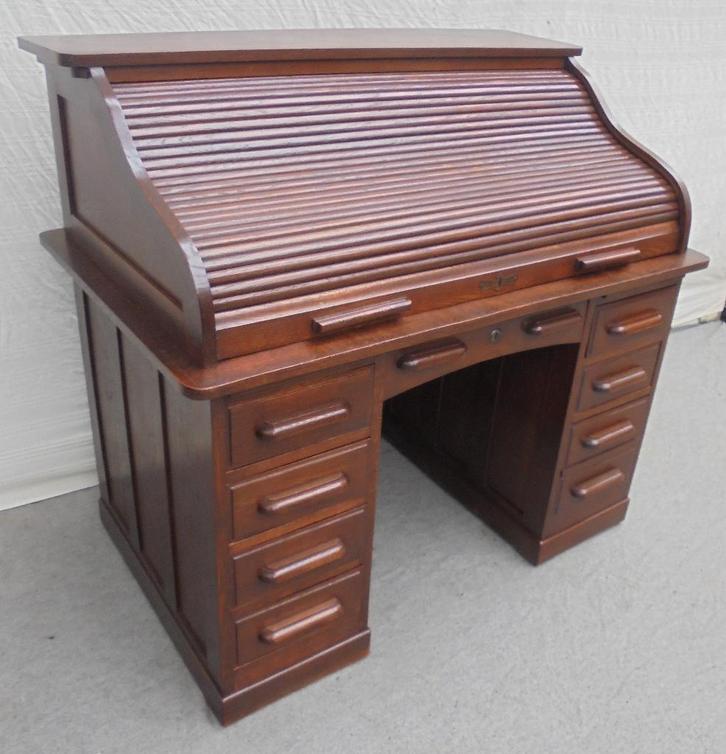 bureau à volets roulants, bureau, secrétaire, Antiquités & Art, Antiquités | Accessoires de maison, Enlèvement ou Envoi