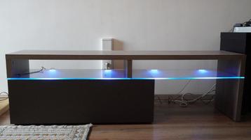 TV kast meubel met LED strips 170 cm b x 50 h x 50 d