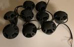 Lot de 9 spots extérieurs encastrables noir, Enlèvement, Utilisé