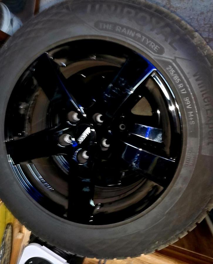 Winterbanden 4  met aluminium velgen, Autos : Pièces & Accessoires, Pneus & Jantes, Jante(s), Pneus hiver, Enlèvement